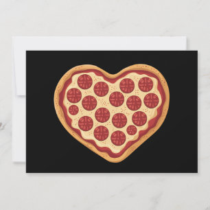 Convite Pizza Formato Coração Fofo Dia de São Valentim