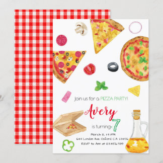 Convite Pizza Invitation, Pizza Invite, Pizza Birthday