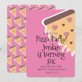 Convite Pizza Lover Foodie Party Queijo Fatia de Pizza Ani