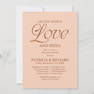 Convite Pizza Moderna Ensaio de Casamento Rosa Claro