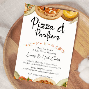 Convite Pizza Party Chá de fraldas Italiana Comida Waterco
