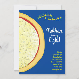 Convite Pizza Party Cheese Pizza