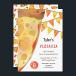 Convite Pizza Party Kids Watercolor Aniversário<br><div class="desc">Pizza Party Kids Watercolor Convite para Aniversário. www.SamAnnDesigns.com</div>