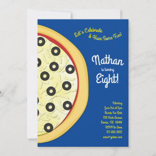 Convite Pizza Party Olive Pizza