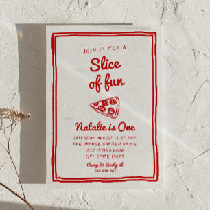 Convite Pizza Retroativa 1rua Fatia Desenhada De Brincadei