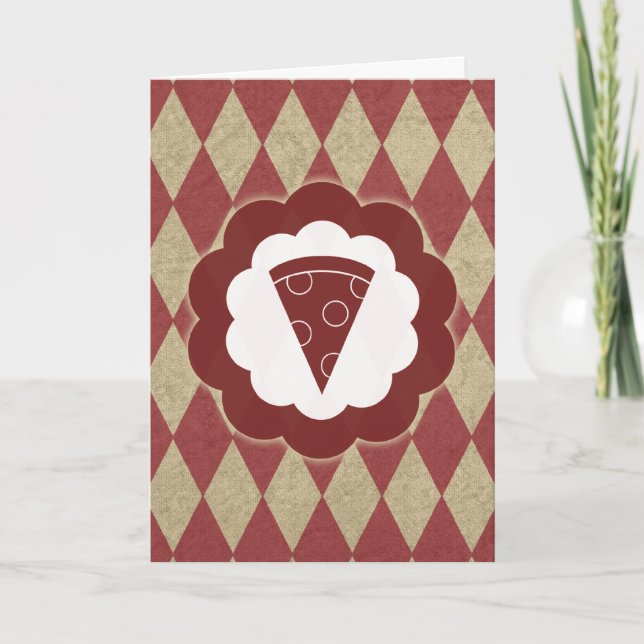 Convite pizza vintage (Frente)