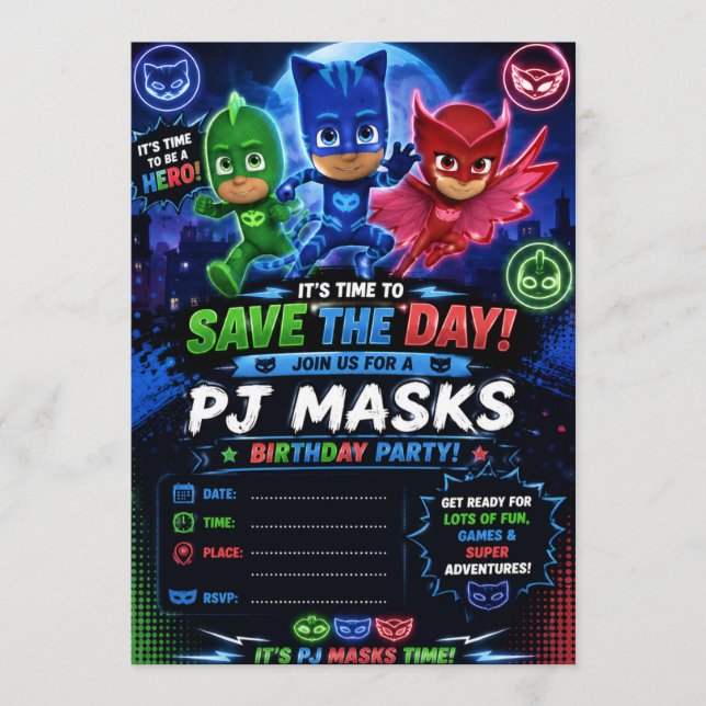 Convite Pj Mask (Frente)