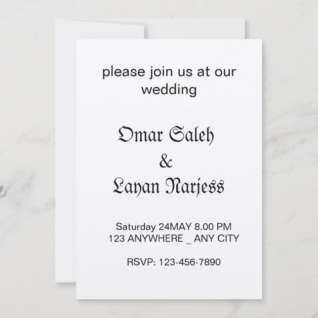 Convite Placa 3D de uma árvore florada (Verso)