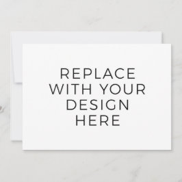 Convite Placa 7 x 5" sem impressão Design traseira