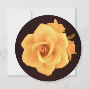 CONVITE PLACA AMARELO DE HI-DEF ROSE