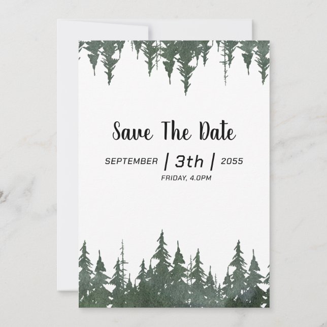 Convite Placa artesanal para casamentos no inverno (Verso)