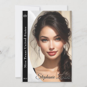 Convite Placa Autografada de Sash Pageant do Marble Ice