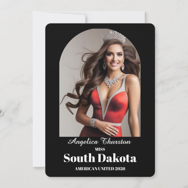 Convite Placa Autografada do Pageant do Elegant Essentials (Frente)