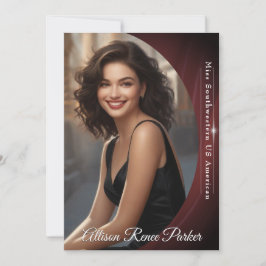 Convite Placa Autográfica Sangria Shine para Pageants