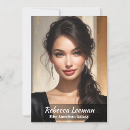 Convite Placa Automática de Pageant Fade Onyx