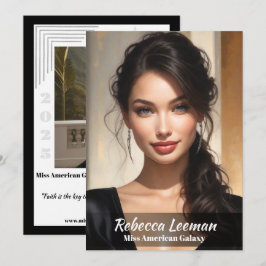 Convite Placa Automática de Pageant Fade Onyx