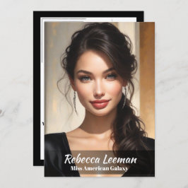 Convite Placa Automática de Pageant Fade Onyx