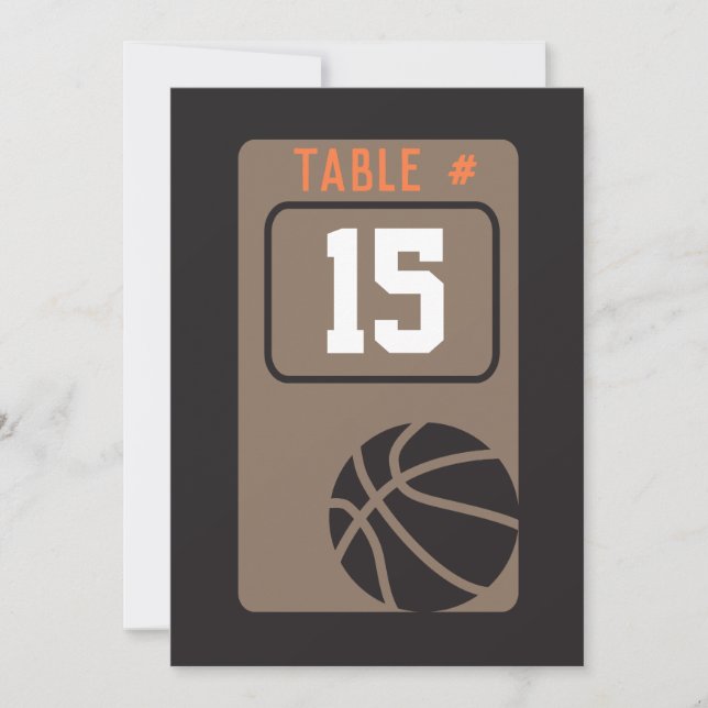 Convite Placa Bar de Mesa BASKETBALL Mitzvah (Frente)