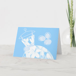 Convite Placa 'Bridesmaid' Azul de Folha Suave na horizont