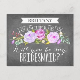 Convite Placa Bridesmaid  Bridesmaid