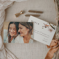 Placa Bridesmaid de Foto Desbotada Boho Autumn Bei