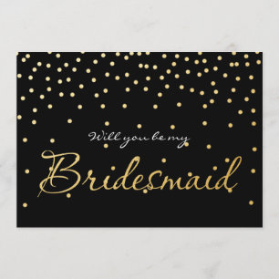 Convite Placa BRIDESMAID para pontos de Confetti com Folha