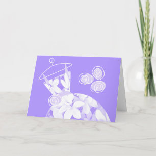 Convite Placa 'Bridesmaid' Roxa de Folhas Suaves na horizo