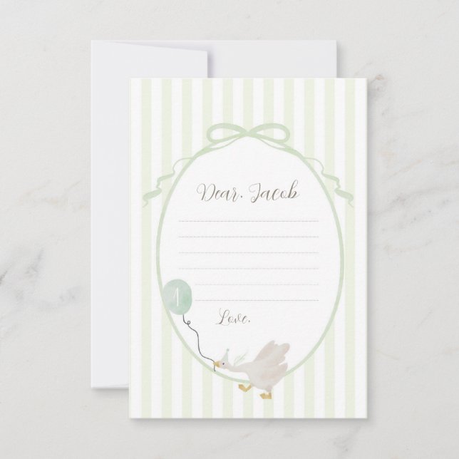 Convite Placa Cápsula Tempo de Ganho do Bobo Verde Sage (Frente)