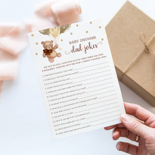 Convite Placa castanha do urso de pelúcia do Pai do chá de