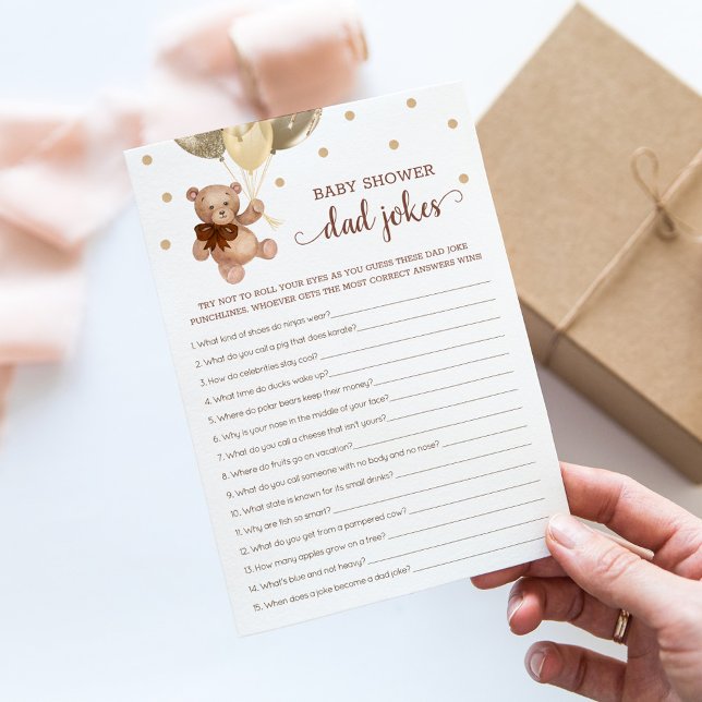 Convite Placa castanha do urso de pelúcia do Pai do chá de (Criador carregado)