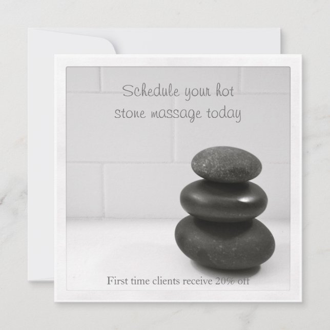 Convite Placa com Pedras Equilibradas (Frente)