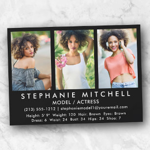 Convite Placa Comp de Ator Modelo - 3 Blk de Foto