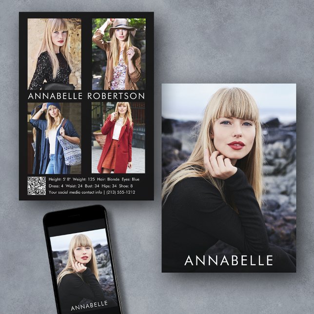 Convite Placa Comp de Código QR do Modelo de Foto Moderno  (Customize to change background color, text size or text style. Available for prints and download.)