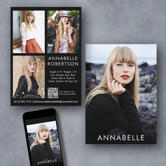 Convite Placa Comp de Código QR do Modelo de Foto Moderno  (Customize to change background color, text size or text style. Available for prints and download.)