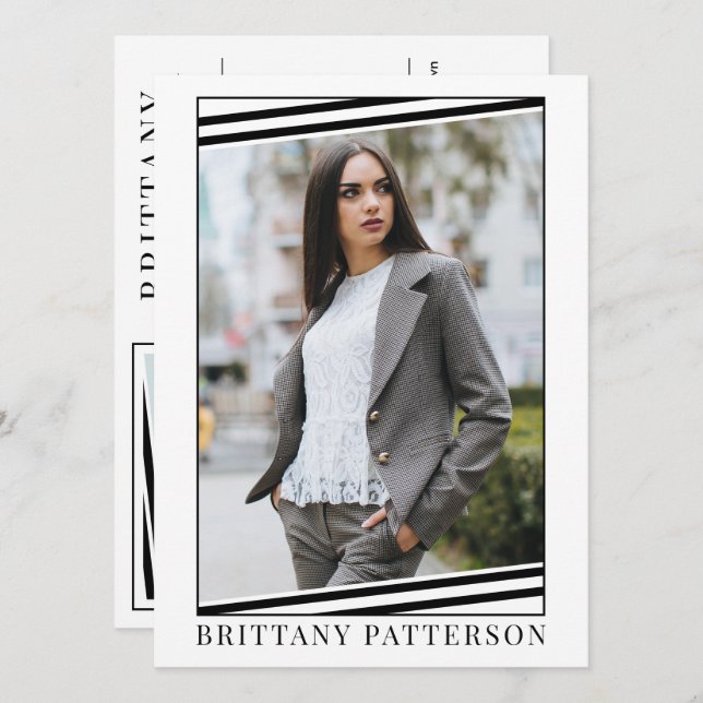 Convite Placa Comp de Modelagem | 2 Foto 2 Lado 5,5x7,5 (Frente/Verso)