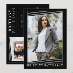 Convite Placa Comp de Modelagem  2 Foto 2 Lado 5 x 7