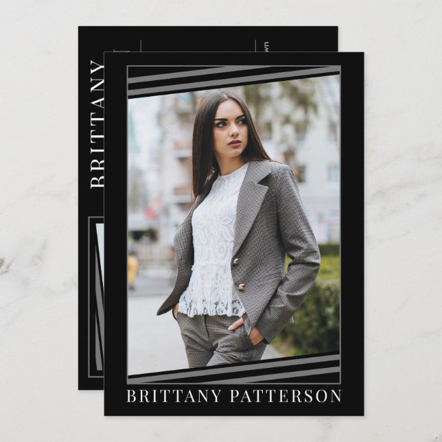 Convite Placa Comp de Modelagem | 2 Foto 2 Lado 5x7 (Frente/Verso)