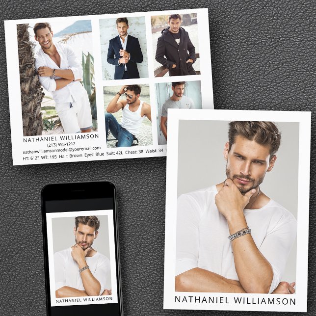 Convite Placa Comp do Modelo 6 de Fotos Modern Pro (Customize to change background color, text size or text style. Available for prints and download.)