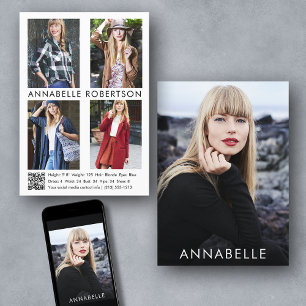 Convite Placa Comp Modelo de Código QR de Modelagem Modern