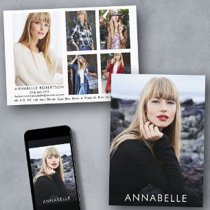 Convite Placa Comp Modelo de Modelagem de Moda Moderna 6 F