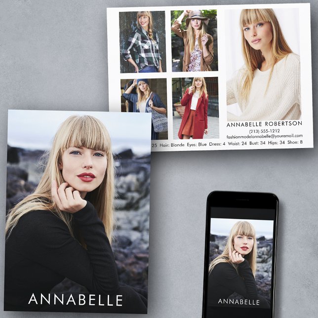 Convite Placa Comp Modelo Moderno de Modelagem de Moda 6 F (Customize to change background color, text size or text style. Available for prints and download.)