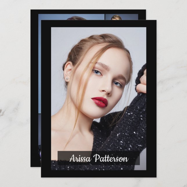 Convite Placa Comp/Zed 5 modelo 5.5x7.5 de 5 fotos com 2 l (Frente/Verso)