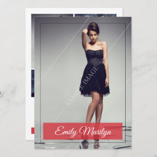 Convite Placa composta de modelagem de moda