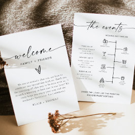 Convite Placa cronológica mínima mínima de boas-vindas BLA