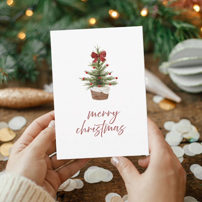 Convite Placa da família de árvore natalícia com aquarela  (Criador carregado)