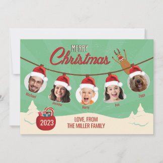 Convite Placa da família de Enfeites de natal retrorreflec