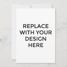 Convite Placa de 5 x 7 pol sem impressão Design traseira