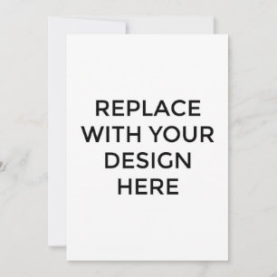 Convite Placa de 5 x 7 pol sem impressão Design traseira