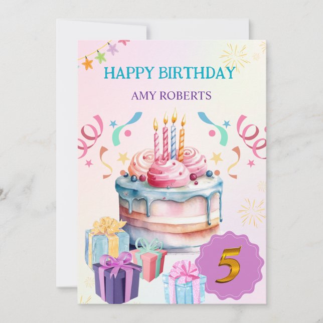 Convite Placa de Aniversário de criança Iummy (Frente)