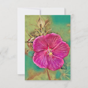 Convite Placa de Aniversário Flor Cor-de-Rosa com Estilo